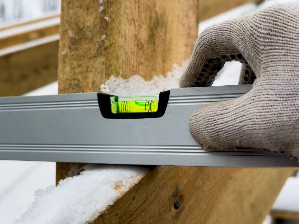 Measuring outside in the snow