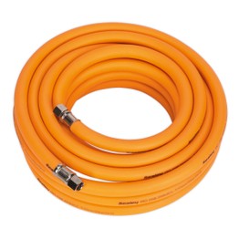 Sealey AHHC1038 Air Hose 10m x &#8709;10mm Hybrid High Visibility with 1/4"BSP Unions