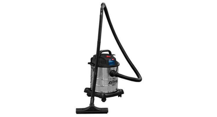 Sealey PC195SD Vacuum Cleaner Wet & Dry 20ltr 1200W/230V Stainless Drum