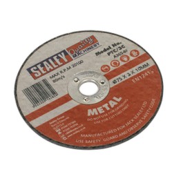 Sealey PTC/3C Cutting Disc &#8709;75 x 2mm 10mm Bore