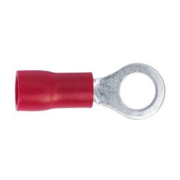 Sealey RT25 Easy-Entry Ring Terminal &#8709;5.3mm (2BA) Red Pack of 100
