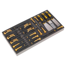 Sealey S01136 Tool Tray with Hook & Scraper Set 18pc