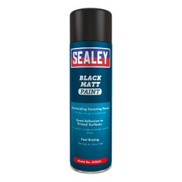 Sealey SCS026 Black Matt Paint 500ml Pack of 6