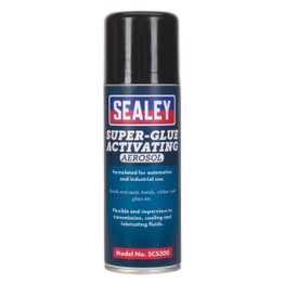 Sealey SCS300 Super Glue Activating Aerosol 200ml Pack of 6