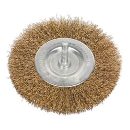 Sealey SFB100 Flat Wire Brush &#8709;100mm with 6mm Shaft