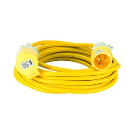 Defender 10M Extension Lead - 16A 2.5mm Cable - Yellow 110V