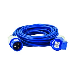 Defender 14M Extension Lead - 32A 2.5mm Cable - Blue 240V