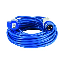 Defender 25M Extension Lead - 16A 2.5mm Cable - Blue 240V