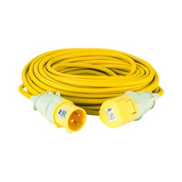 Defender 25M Extension Lead - 32A 4mm Cable - Yellow 110V