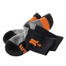 Scruffs Trade Socks - 3 Pack - Black/Grey/Orange