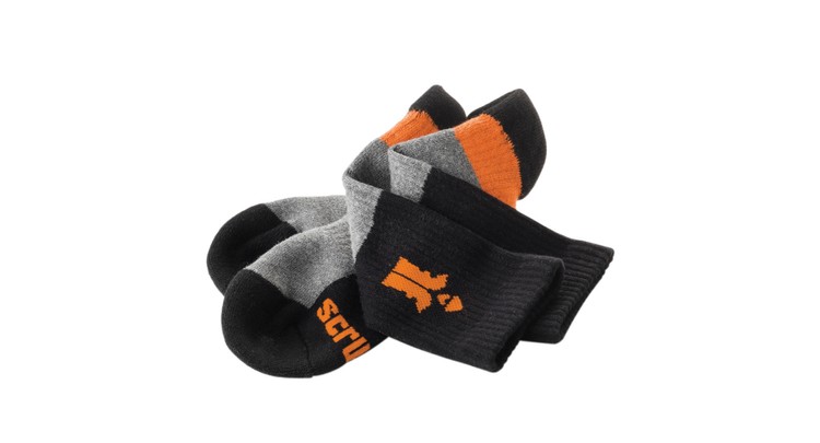 Scruffs Trade Socks - 3 Pack - Black/Grey/Orange