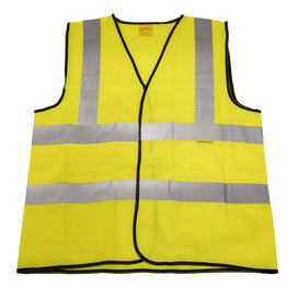 Sealey Hi-Vis Waistcoat (Site and Road Use) Yellow - Large 9804L