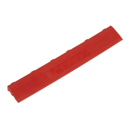 Sealey Polypropylene Floor Tile Edge 400 x 60mm Red Female - Pack of 6 FT3ERF