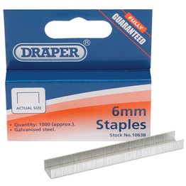 Draper 10638 6mm Steel Staples (1000)