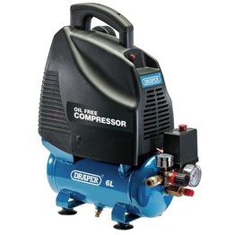 Draper 24974 6L Oil-Free Air Compressor (1.1kW)