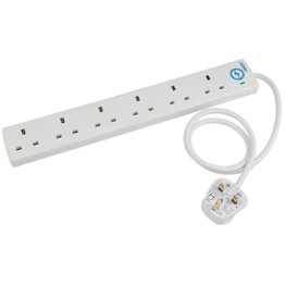 Draper 26534 6 Way 0.75 Metre Surge Protected Extension Lead