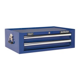 Sealey AP26029TC Mid-Box 2 Drawer with Ball Bearing Slides - Blue
