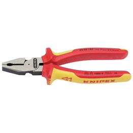 Draper 32015 Knipex 02 08 180UKSBE VDE Fully InsulatedHigh Leverage Combination Pliers (180mm)