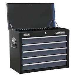 Sealey AP3505TB Topchest 5 Drawer with Ball Bearing Slides - Black/Grey