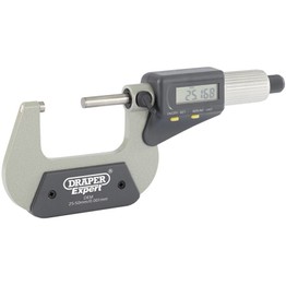 Draper 46600 Dual Reading Digital External Micrometer - 25-50mm/1-2"