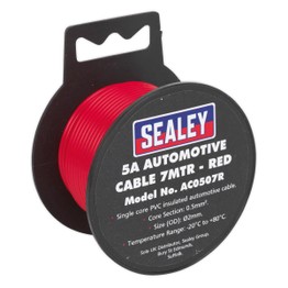 Sealey AC0507R Automotive Cable Thick Wall 5A 7m Red