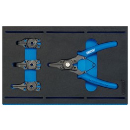 Draper 63196 Interchangeable Circlip Plier Set in 1/4 Drawer EVA Insert Tray (5 Piece)