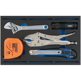 Draper 63543 Tool Kit in 1/4 Drawer EVA Insert Tray (5 Piece)