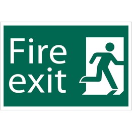 Draper 72449 Fire Exit' Safety Sign