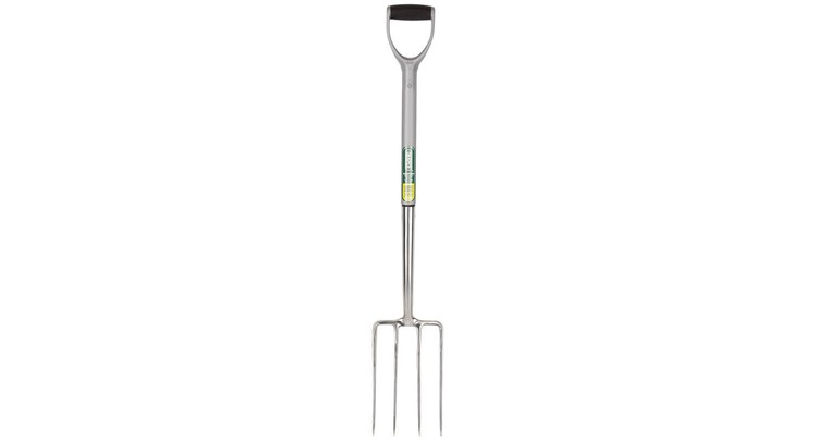 Draper 83753 Extra Long Stainless Steel Garden Fork with Soft Grip