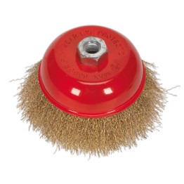 Sealey CBC125 Brassed Steel Cup Brush &#8709;125mm M14 x 2mm