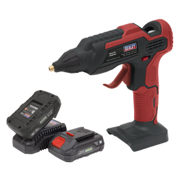 Sealey CP20VGGKIT Cordless Glue Gun Kit 20V - 2 Batteries