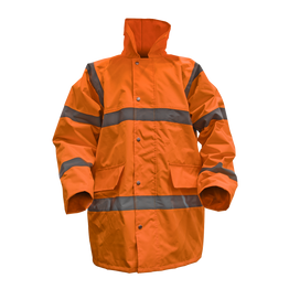 Sealey 806XXLO Hi-Vis Orange Motorway Jacket with Quilted Lining - XX-Large