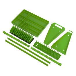 Sealey TSK01HV Tool Storage Organizer Set 9pc - Hi-Vis Green