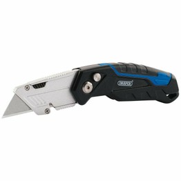 Draper 70361 Folding Trimming Knife with Belt Clip & Storage Compartment