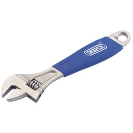 Draper 88602 Soft Grip Adjustable Wrench, 200mm