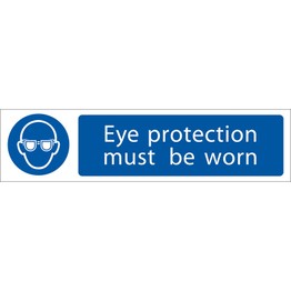 Draper 73085 Eye Protection' Mandatory Sign, 200 x 50mm