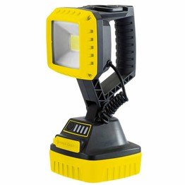 Draper 90049 COB LED Rechargeable Worklight, 10W, 1,000 Lumens, Yellow, 4 x 2.2Ah Batteries Supplied