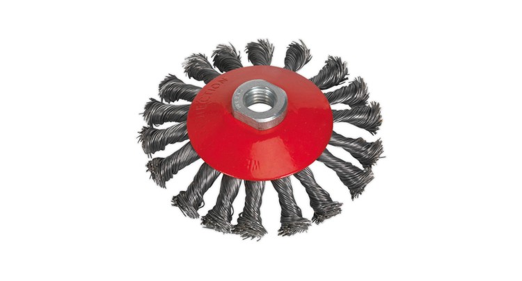 Sealey CWB115 Conical Wire Brush &#8709;115mm M14 x 2mm