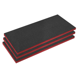 Sealey SFPK50R Easy Peel Shadow Foam® Red/Black 50mm - Pack of 3