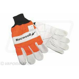 Smooth Leather Hi-Visibility Chainsaw Gloves