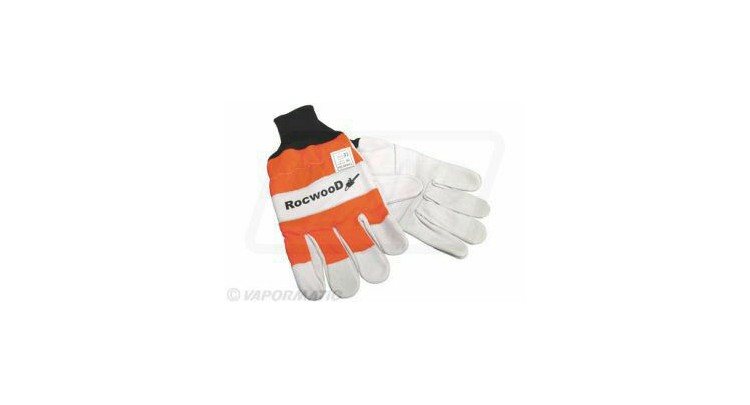 Smooth Leather Hi-Visibility Chainsaw Gloves