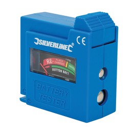 Silverline Compact Battery Tester - AAA / AA / C / D / 9V / LR1 / A23 / button cells