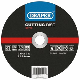 Draper 94775 Metal Cutting Disc, 230 x 2 x 22.23mm