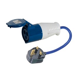 Powermaster 13A-16A Fly Lead Converter - 13A Plug to 16A Socket