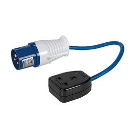 Powermaster 16A-13A Fly Lead Converter - 16A Plug to 13A Socket