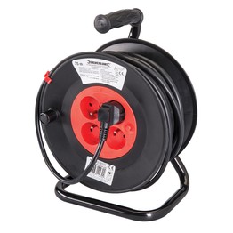 Powermaster French Type E Cable Reel 230V - 16A 25m 4 CEE 7/5 Sockets