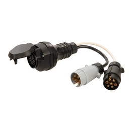 Silverline Plug to Twin Socket Towing Adaptor - 13-Pin to 7-Pin N & S-Type