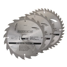 Silverline TCT Circular Saw Blades 20, 24, 40T 3pk
