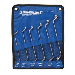 Silverline Deep Offset Ring Spanners Set 6pce - 6 - 17mm