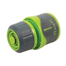 Silverline Soft-Grip Water Stop Hose Quick Connector - 1/2" Female